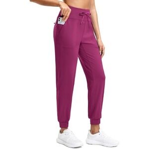 MSRP $34 G Gradual Women's S Rose Joggers Zip Pockets Drawstring Gym Sweatpants